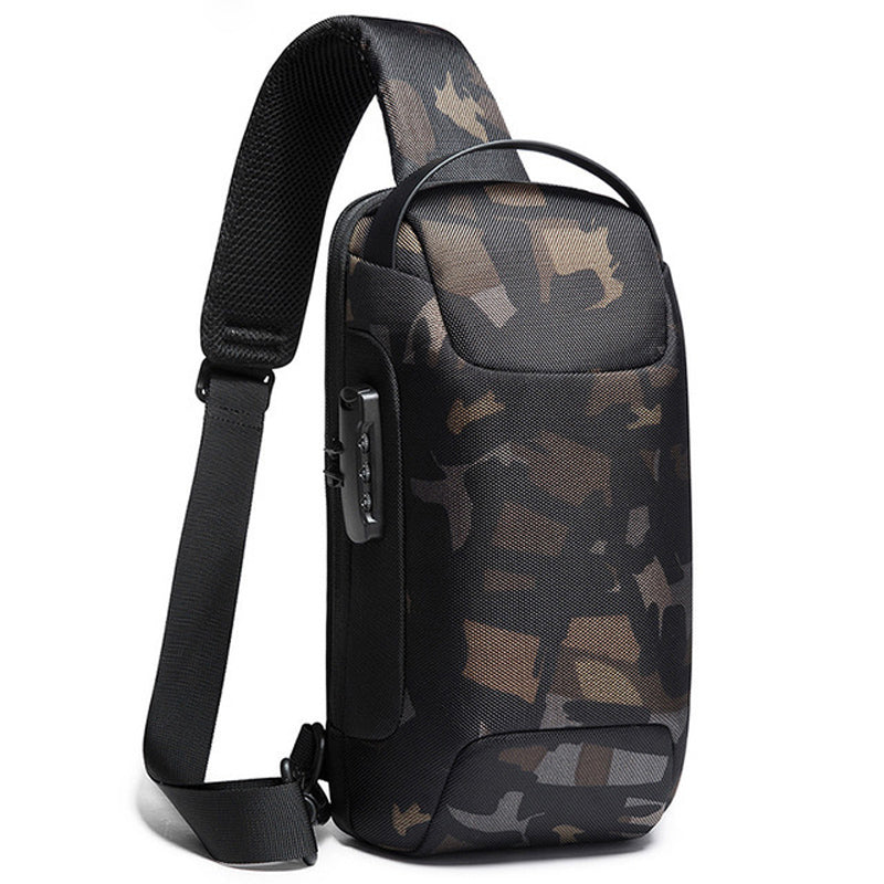 Borsa Monospalla Antifurto TSA, Porta USB 3.0 |  BG-22085